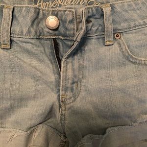 American Eagle distressed jean short